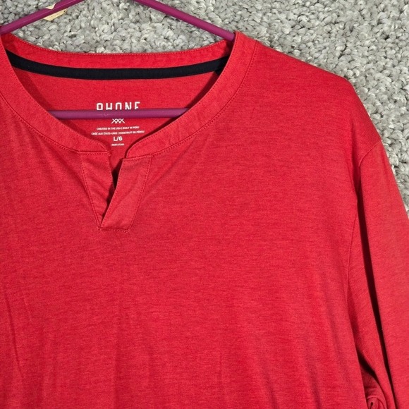 Rhone Mens Element Long Sleeve Shirt Size Large Athleisure Lounge Performance - Picture 3 of 11
